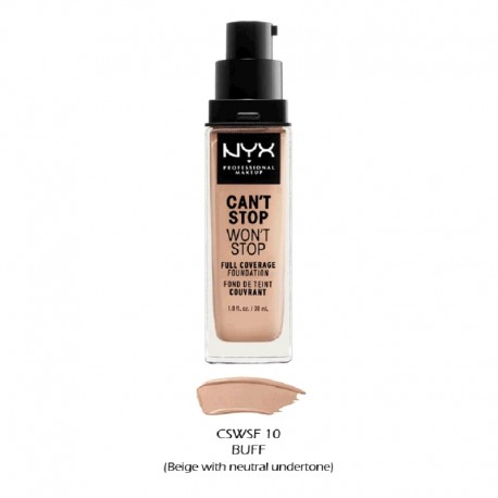 NYX Can't Stop Won't Stop Full Coverage Foundation no tom Light