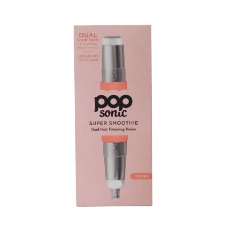 Pop Sonic Super Smoothie Depilador Facial y Nasal 2 en 1 Coral
