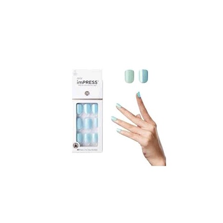 Impress Unhas Autocolantes Press-On Manicure Curtas KIM012