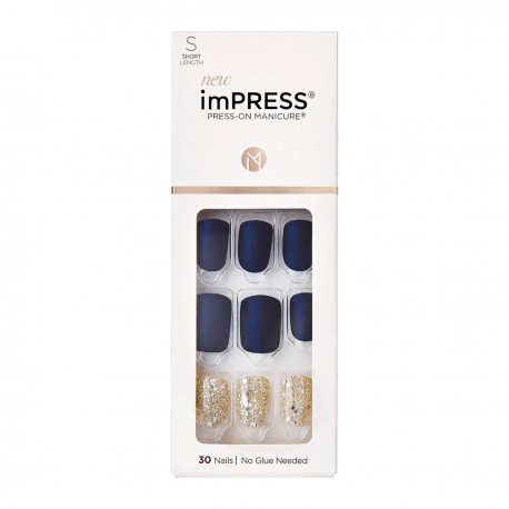 Impress Unhas Autocolantes Press-On Manicure Curtas KIM005