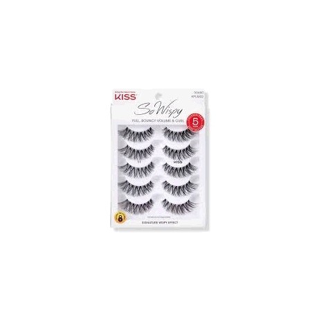 CILIOS POSTICOS KISS SO WISPY 5 PARES