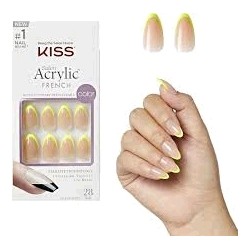 Kiss Unhas Autocolantes Acrylic French Petite KSAP01