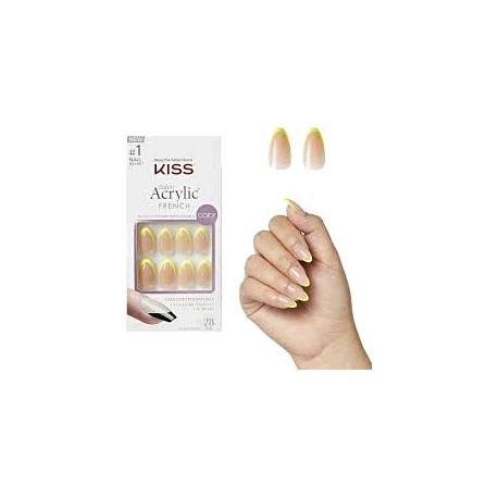 Kiss Unas Autoadhesivas Acrylic French Petite KSAP01